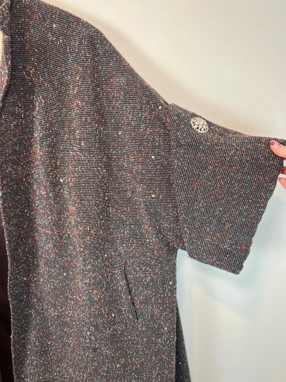 Vintage 1960s Lilli Ann Tweed Swing Coat M-XL - Picture 4 of 11